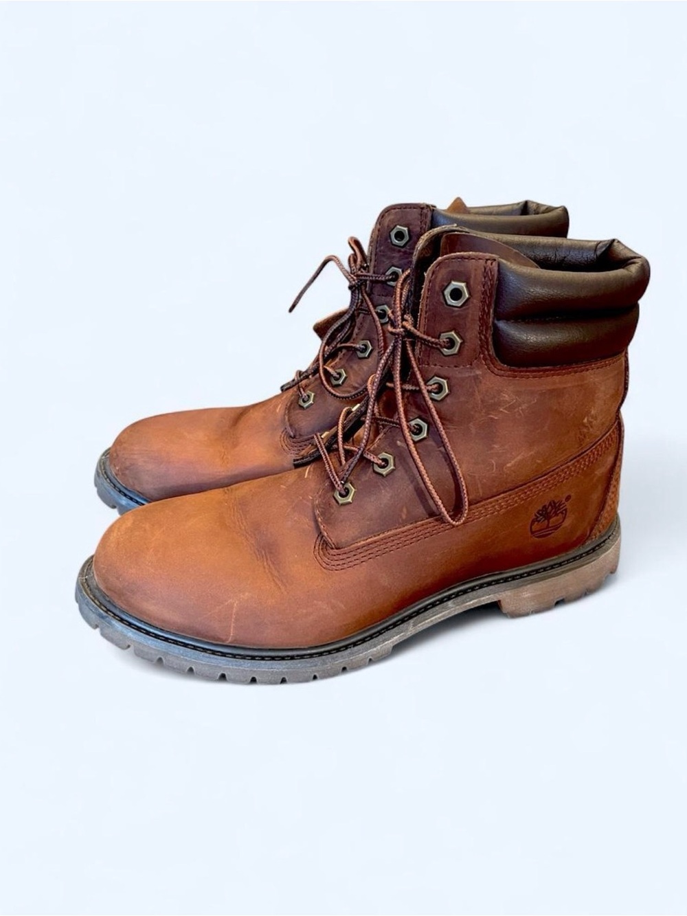 Timberland 6” Waterville Brown Nubuck Leather boot Womens 10 excellent condition - Picture 3 of 6